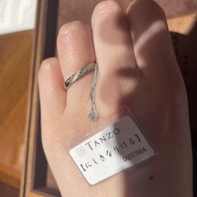 【TANZO.(鍛造指輪)の口コミ】 斜めのラインにダイヤモンドとスターダストと言われる加工が入っており華…
