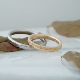 【THREE TREES(スリーツリーズ)の口コミ】 デザイン、色、形、ツヤなど、自分たちのオリジナルの指輪を作ることがで…