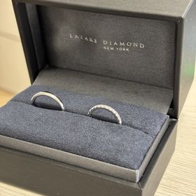 【ラザール ダイヤモンド(LAZARE DIAMOND)の口コミ】 女性用はハーフエタニティ、男性用はシンプルなデザインを探していました…