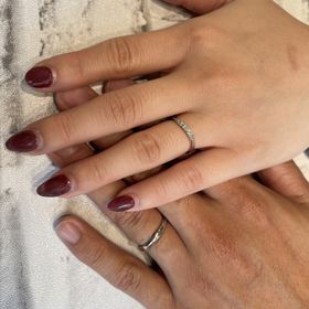 【HOSHI no SUNA 星の砂(ほしのすな)の口コミ】 男性のリングにもしっかりボリュームがあり、男女ともにデザインにこだわ…