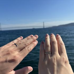 【mina.jewelry(ミナジュエリー)の口コミ】 他には無いデザインを求め、"まるしかく"の形を選択しました。…