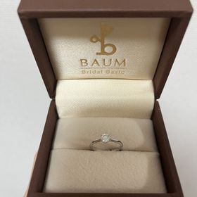 【BAUM(バーム)の口コミ】 シンプルの一粒ダイヤのデザインです。細身のリング幅が希望でしたので落…