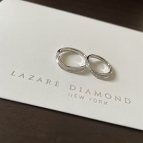 【ラザール ダイヤモンド(LAZARE DIAMOND)の口コミ】 シンプルだけど、ダイヤモンドが大きく存在感があって、かつ目を奪われる…
