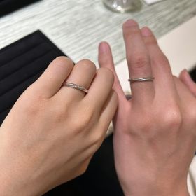 【TRECENTI(トレセンテ)の口コミ】 お揃いのデザインの指輪で探していて、いくつか提案してもらいました。セ…