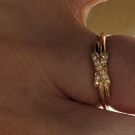 【ショーメ(CHAUMET)の口コミ】 ショーメのリアンコレクションのリングです。このリングのダイヤはブリリ…