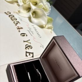 【アイプリモ(I-PRIMO)の口コミ】 指長く見えます。ウェーブがおすすめ。刻印に関しても好きなように2人だけ…