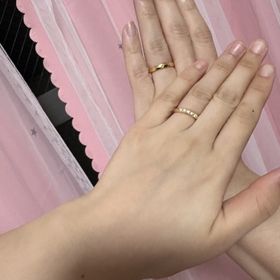 【ラザール ダイヤモンド(LAZARE DIAMOND)の口コミ】 1石、3石、5石で迷いましたが、ダイヤモンドの輝きがとても綺麗で5石にし…