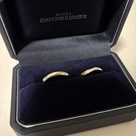 【銀座ダイヤモンドシライシの口コミ】 メンズの指輪はレディースの指輪とのお揃い感を残しつつ、より男性らしい…