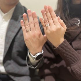 【出雲結(いずもゆい)の口コミ】 男性の指輪のデザインが素敵で選びました。つやけし加工が選べるところも…