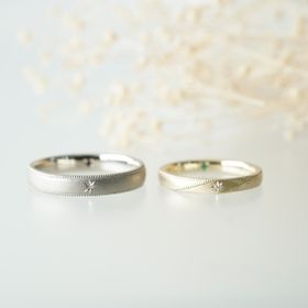 【renri(レンリ)の口コミ】 【指輪のデザインテイストについて】
・平甲丸
・ヘアライン加工（女性リ…