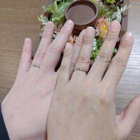 【鎌倉彫金工房の口コミ】 なるべくシンプルなデザインのものを選択しました。プラチナのリングで、…