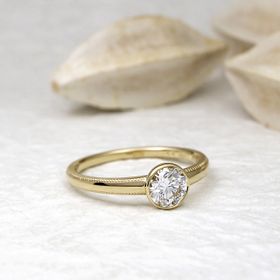 【入倉康ジュエリー工房】の口コミ 婚約者の希望が市販品にはなかなか無いもの（ゴールド，覆輪留めの1粒ダイ...