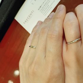 【TRECENTI(トレセンテ)の口コミ】 ダイヤモンドの輝きがとても綺麗だった。また職人が手作業で作っているた…