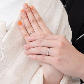 【アイプリモ(I-PRIMO)の口コミ】 新婦にはシンプルにダイヤが一個ついたもの、新郎はダイヤなしのものにし…