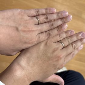 【ケイウノ ブライダル(K.UNO BRIDAL)の口コミ】 二つ重ねることでハートが完成し、そして1番のこだわりは裏面に日付と2人…