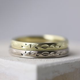 【atelier Kiona(アトリエキオナ)の口コミ】 2人の思い出や好みを全て反映させた完全オリジナルデザインの結婚指輪です…