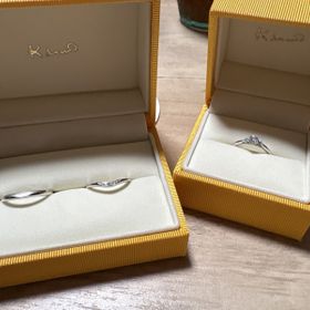 【ケイウノ ブライダル(K.UNO BRIDAL)の口コミ】 内甲丸と言われる作りで指につけるさいにするっと入るのでつけ心地がとて…