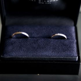 【ラザール ダイヤモンド(LAZARE DIAMOND)の口コミ】 結婚指輪は旦那も一緒に選びました。私の好きなデザインと旦那の好きなデ…