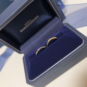 【銀座ダイヤモンドシライシの口コミ】 結婚指輪のデザインは、シンプルかつ華やかにものにしました。デザインは…
