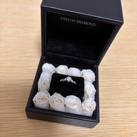 【エクセルコダイヤモンド(EXELCO DIAMOND)の口コミ】 価格は50万程度で、サイドに同じダイヤが埋め込まれてるのがとてもかわい…