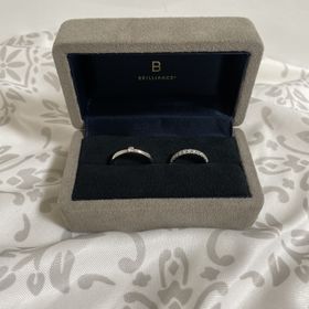 【BRILLIANCE+(ブリリアンスプラス)の口コミ】 私たちのこだわりポイントとして、女性側のデザインはハーフエタニティで…