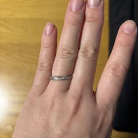 【銀座ダイヤモンドシライシの口コミ】 馴染みやすい角張っていない加工がされているので、毎日つけていても問題…