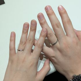 【アイプリモ(I-PRIMO)の口コミ】 結婚指輪感があり、綺麗なカーブが素敵です。
旦那の方はマット加工（つや…