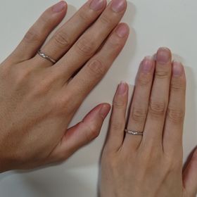 【ジュエリームナカタ(Jewelry MUNAKATA)の口コミ】 ふたり同じシリーズのデザインを選ぶことで統一感を出せました。女性側に…