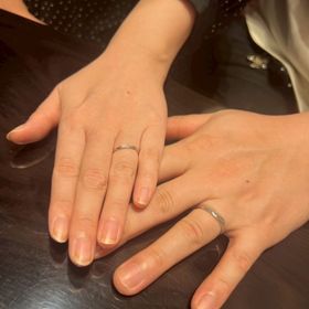 【ケイウノ ブライダル(K.UNO BRIDAL)の口コミ】 ツヤけし加工をしてもらったのでシンプルでもとてもカッコよく仕上がって…