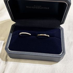 【銀座ダイヤモンドシライシの口コミ】 素材はプラチナ950です。ダイヤがたくさんついているので、扱いにくいかと…