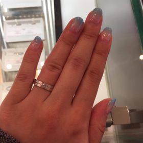 【JEWELRY  KAMATA(ジュエリーかまた)の口コミ】 リングの幅が太くて、クロスのラインが入っていて、中にちっちゃなダイヤ…