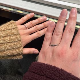 【アイプリモ(I-PRIMO)の口コミ】 男性用はシンプルなリングにウェーブが少し掛かっているのがおすすめポイ…