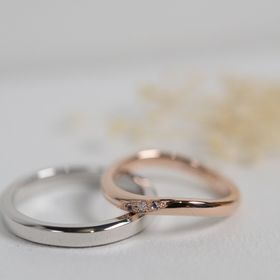 【CRAFY(クラフィ)の口コミ】 ピンクゴールド＋細めのリングなので指が細く綺麗に見えて凄く満足してい…