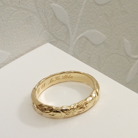 【Maxi(マキシ)の口コミ】 見た目がゴツくなりすぎないように、3mm幅にしました。ハワイアンジュエリ…