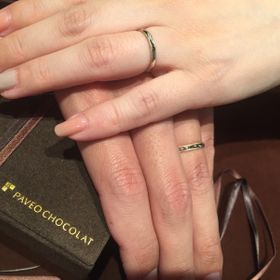 【PAVEO CHOCOLAT(パヴェオショコラ)の口コミ】 2人が気に入ったデザインであったことと、コンビネーションのカラーも変え…