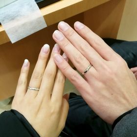 【PILOT BRIDAL(パイロットブライダル)の口コミ】 遠目でもキラッキラのハーフエタニティに大満足です。金属アレルギーなの…