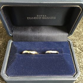 【銀座ダイヤモンドシライシの口コミ】 ペア感を保ちつつ、お互いの好みのものを選びました！シンプルなものでは…