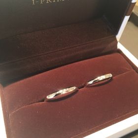 【アイプリモ(I-PRIMO)の口コミ】 シンプルなデザインでこれから永く使えそうです！また、旦那さんが指輪を…