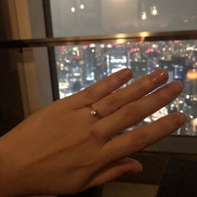 【さくらダイヤモンドの口コミ】 シンプルなデザインが好みだったので、ダイヤが一粒ついたものにしました…