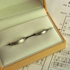 【ケイウノ ブライダル(K.UNO BRIDAL)の口コミ】 主人とは2つの種類の金属を使っている指輪を購入しようと前々から話してい…