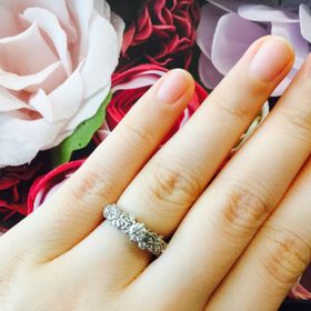 【ケイウノ ブライダル(K.UNO BRIDAL)の口コミ】 指が太いため華奢なデザインが似合わず、太さ・ボリュームがあるデザイン…