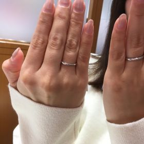 【銀座ダイヤモンドシライシの口コミ】 女性のリングから選んだが、可愛いくてつけ心地も良くメンテナンスが充実…