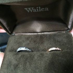 【Wailea(ワイレア)の口コミ】 いろんなブランドを見て回り、女性の指輪はどれも可愛いものばかりだけど…