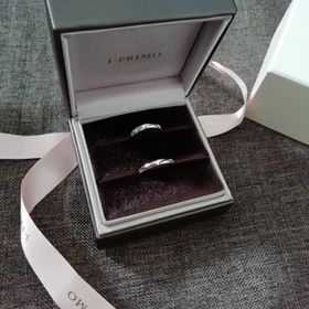 【アイプリモ(I-PRIMO)の口コミ】 女性用はシンプルだけど石が付いているものを選びました。男性用はそれに…