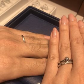 【銀座ダイヤモンドシライシの口コミ】 指輪を選んでいく中でびっくりしたのが
彼もわたしも最初から最後まで
「S…