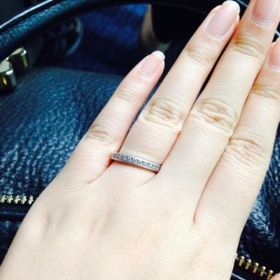 【ティファニー(Tiffany & Co.)の口コミ】 婚約指輪が少し派手目だったので結婚指輪はシンプルにしようと思っていま…
