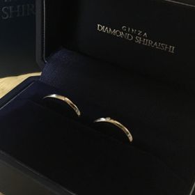 【銀座ダイヤモンドシライシの口コミ】 結婚指輪は毎日つけるものになるので初めはダイヤの入っていないリングだ…
