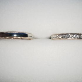 【GALA JEWELRY(ガラジュエリー)の口コミ】 セミオーダーです。二人ともコンビ・ミル打ちののデザインを希望しており…