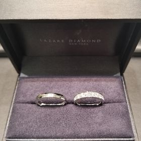 【ラザール ダイヤモンド(LAZARE DIAMOND)の口コミ】 日常生活に支障のないデザインで、幅が細すぎないハーフエタニティを探し…