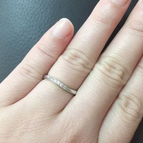 【Miss Platinumの口コミ】 プラチナ950で、ダイヤがあり、男女ペア、シンプルなデザインで探してたと…
